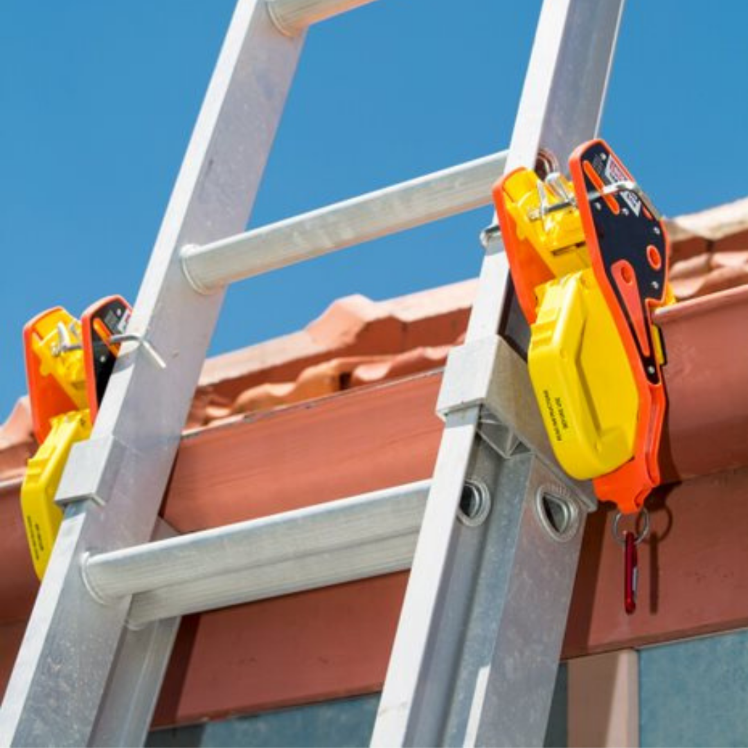 Lock jaw ladder grip for height safety strategies for solar installers