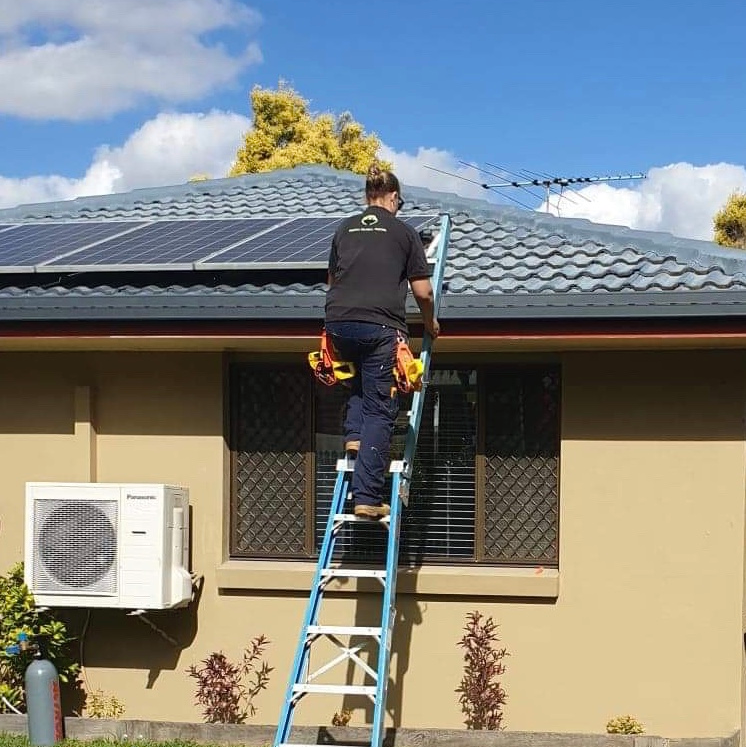 lock jaw ladder grip locks onto house gutters	